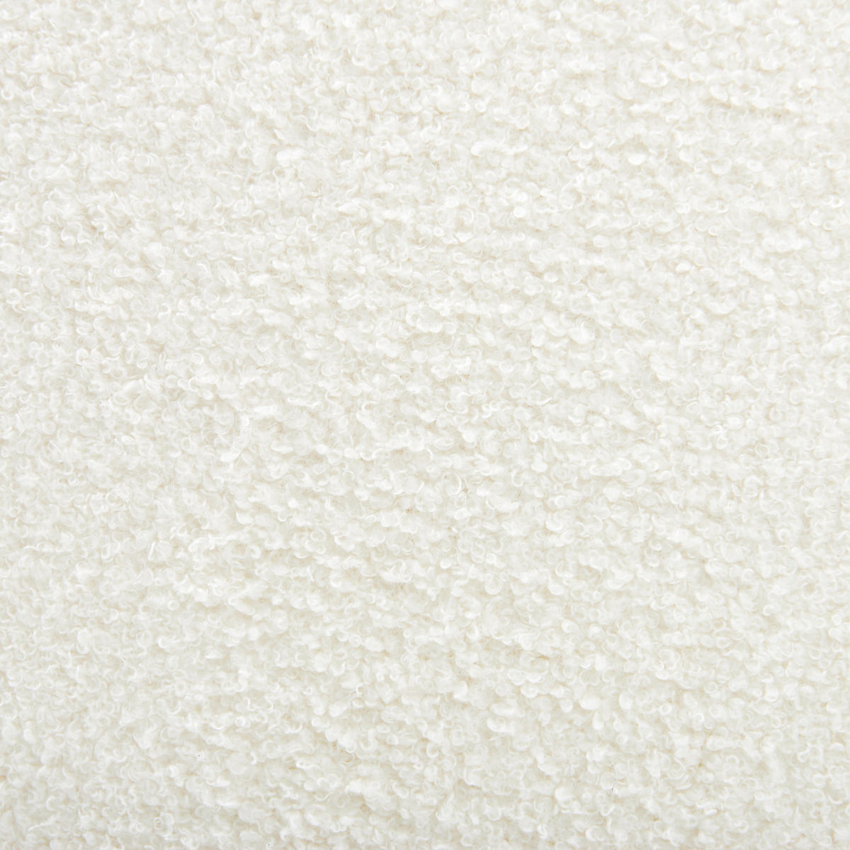 OTTOMANE Bouclé Weiß Lungo - Weiß, Textil (80/35/80cm) - Beliani