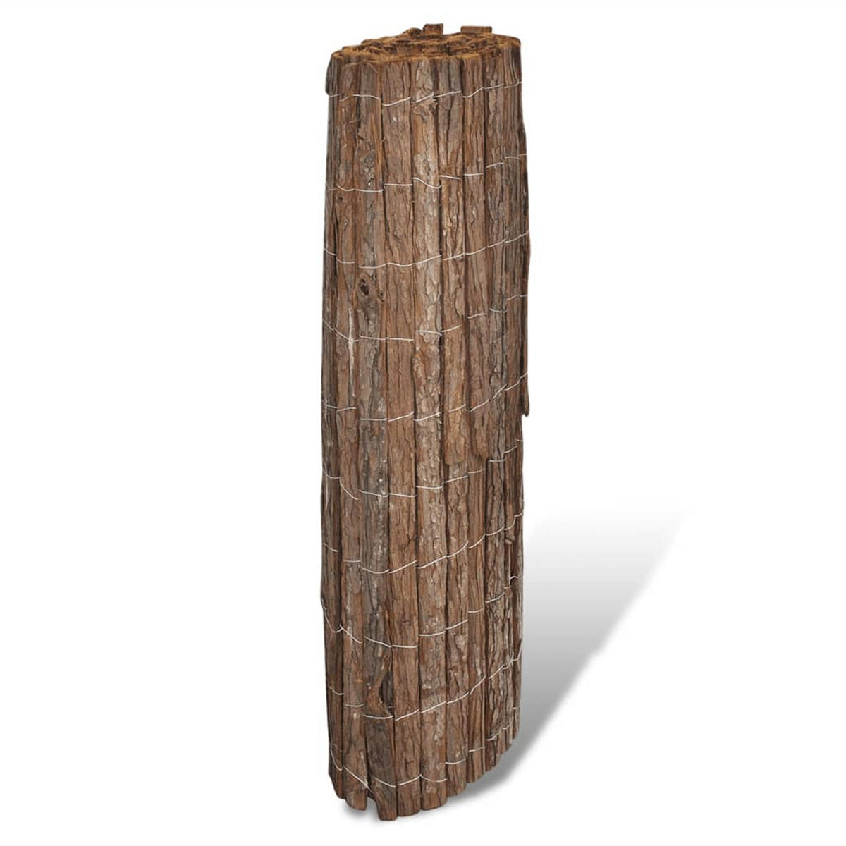 GARTENZAUN, Rindenzaun, 400/100 cm - Braun, Holz (0.1/100cm) - vidaXL