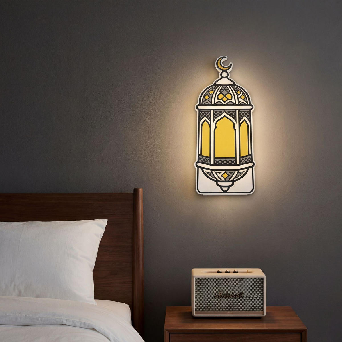 LED-WANDLEUCHTE 20.9/8.9/3.8 cm - Gelb, Kunststoff (8.9/3.8/20.9cm) - Authentics