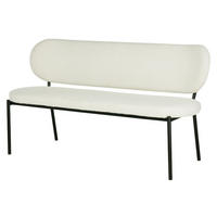 ESSZIMMERBANK aus Stoff/Metall 160cm, beige - Beige, Textil (160/84/63cm) - Giga Meubel