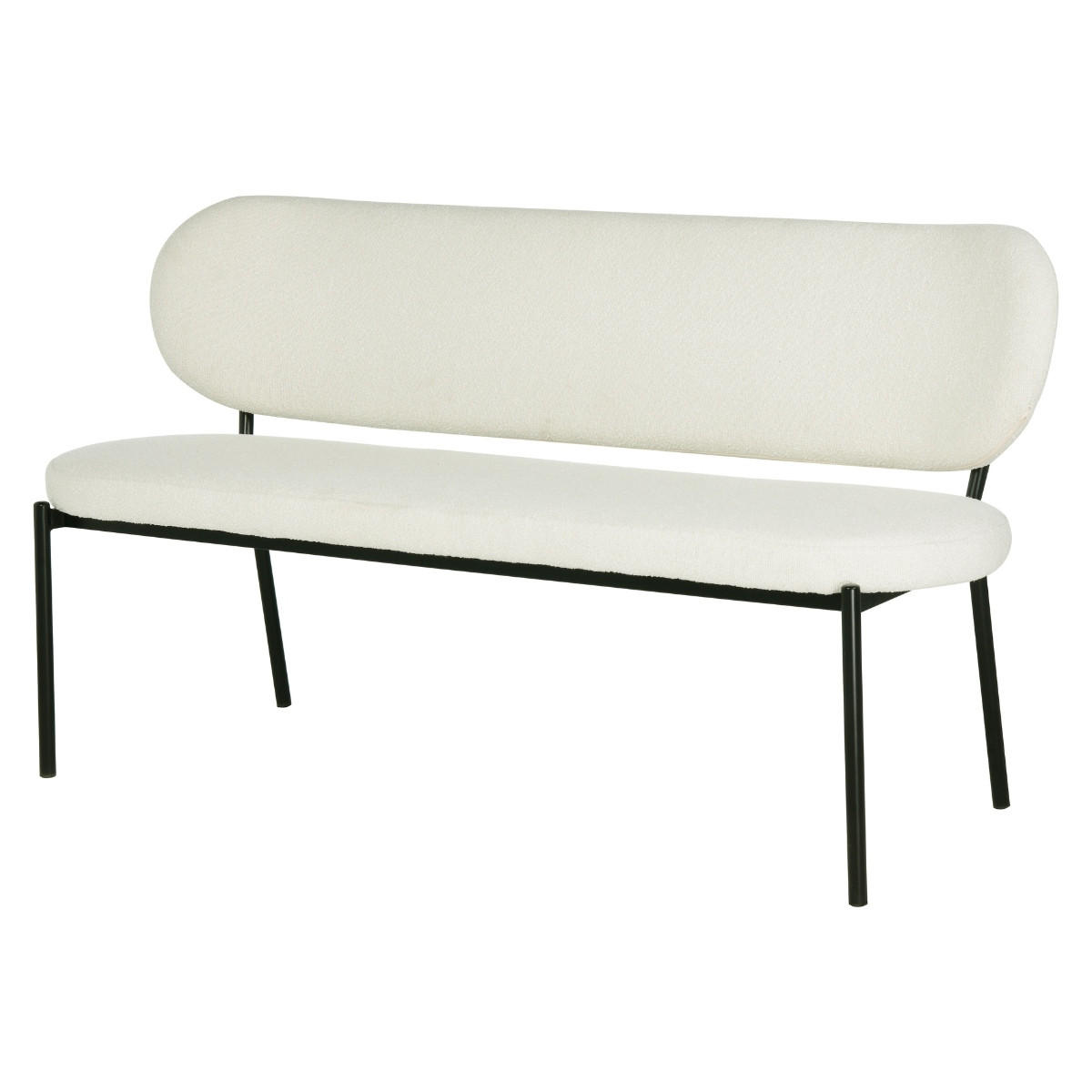 ESSZIMMERBANK aus Stoff/Metall 160cm, beige - Beige, Textil (160/84/63cm) - Giga Meubel