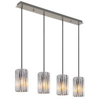 LED HÄNGELEUCHTE Metall Silber - Silberfarben, Glas (80/11.5/120cm) - Globo Lighting