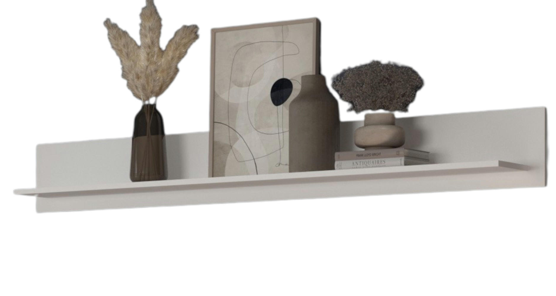 Inn.Furn Wandboard Weiß 120x22x21 cm