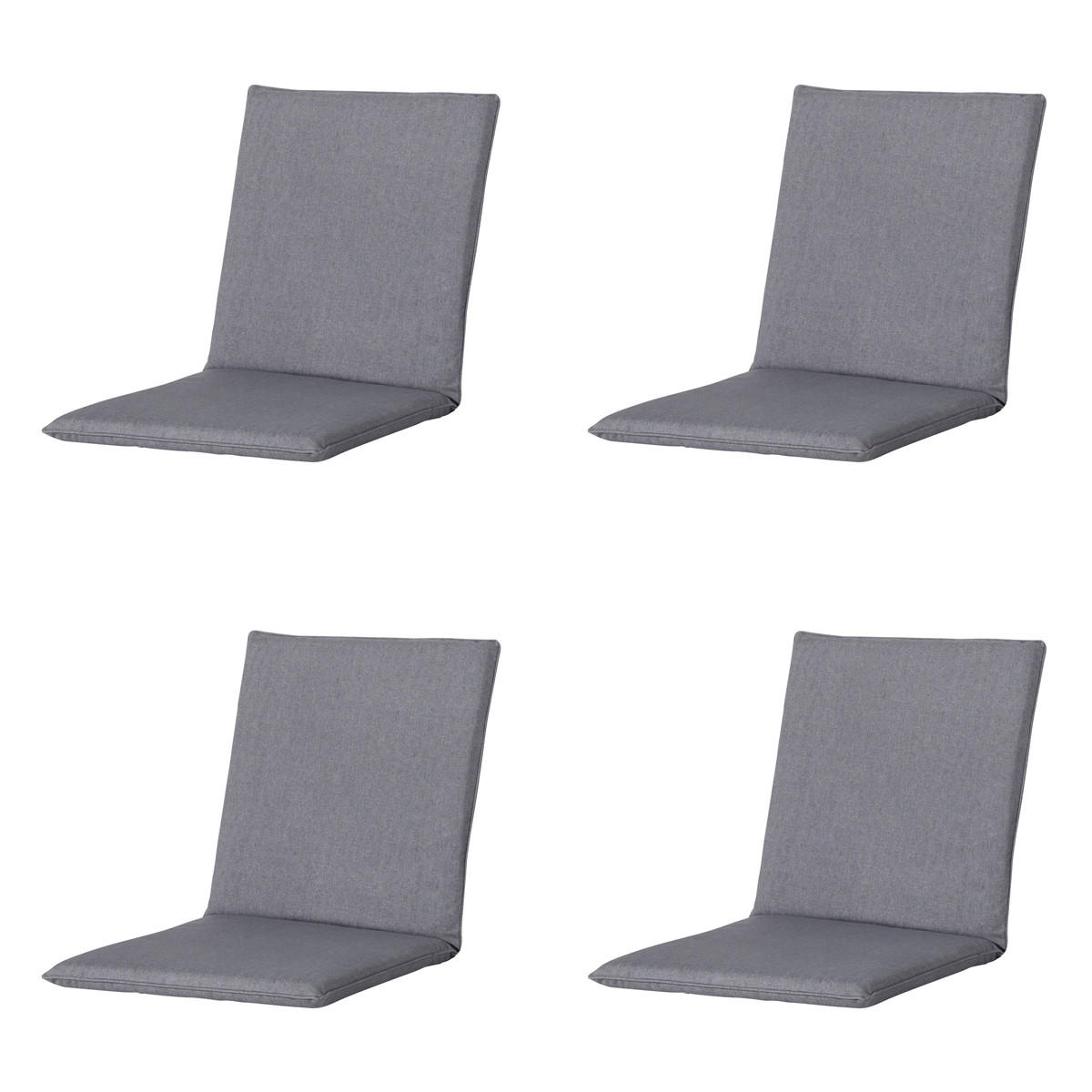 GARTENSTUHLKISSEN Oxford 97/49 cm 4er-Set - Grau, Textil (49/6/97cm) - Madison