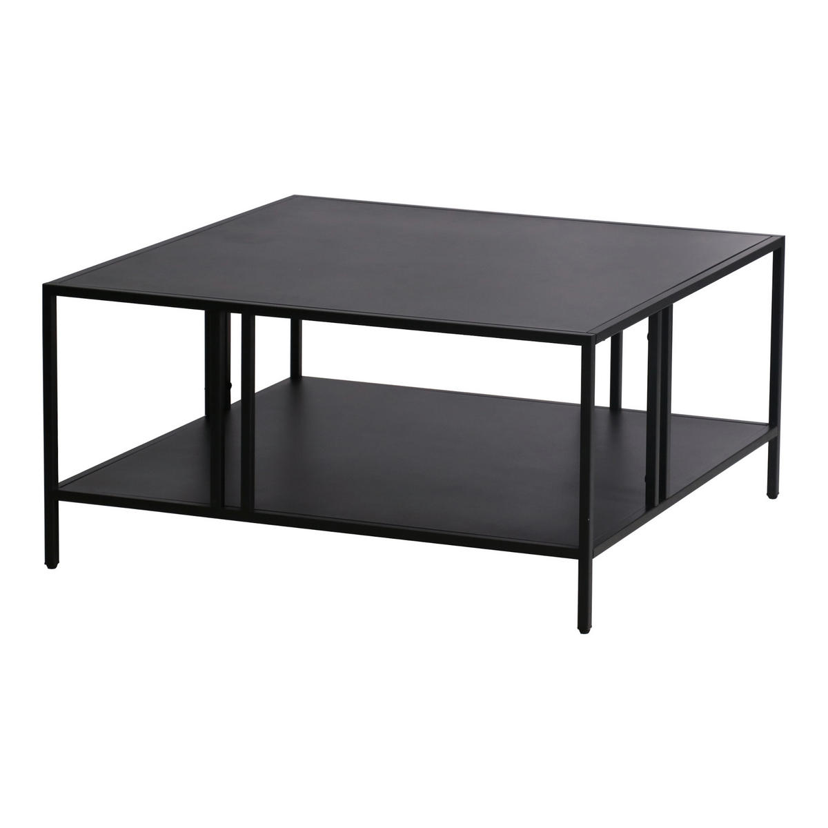 COUCHTISCH Kumlinge 40/80/80 cm - Schwarz, Metall (80/80/40cm) - [en.casa]