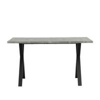 ESSTISCH Betonoptik/Schwarz 140/80/76 cm - Grau, Holz (80/140/76cm) - PANGIVO