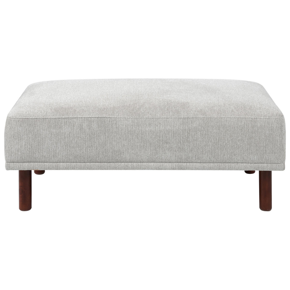 OTTOMANE Stoff Hellgrau Holt - Hellgrau, Textil (112/44/67cm) - Beliani
