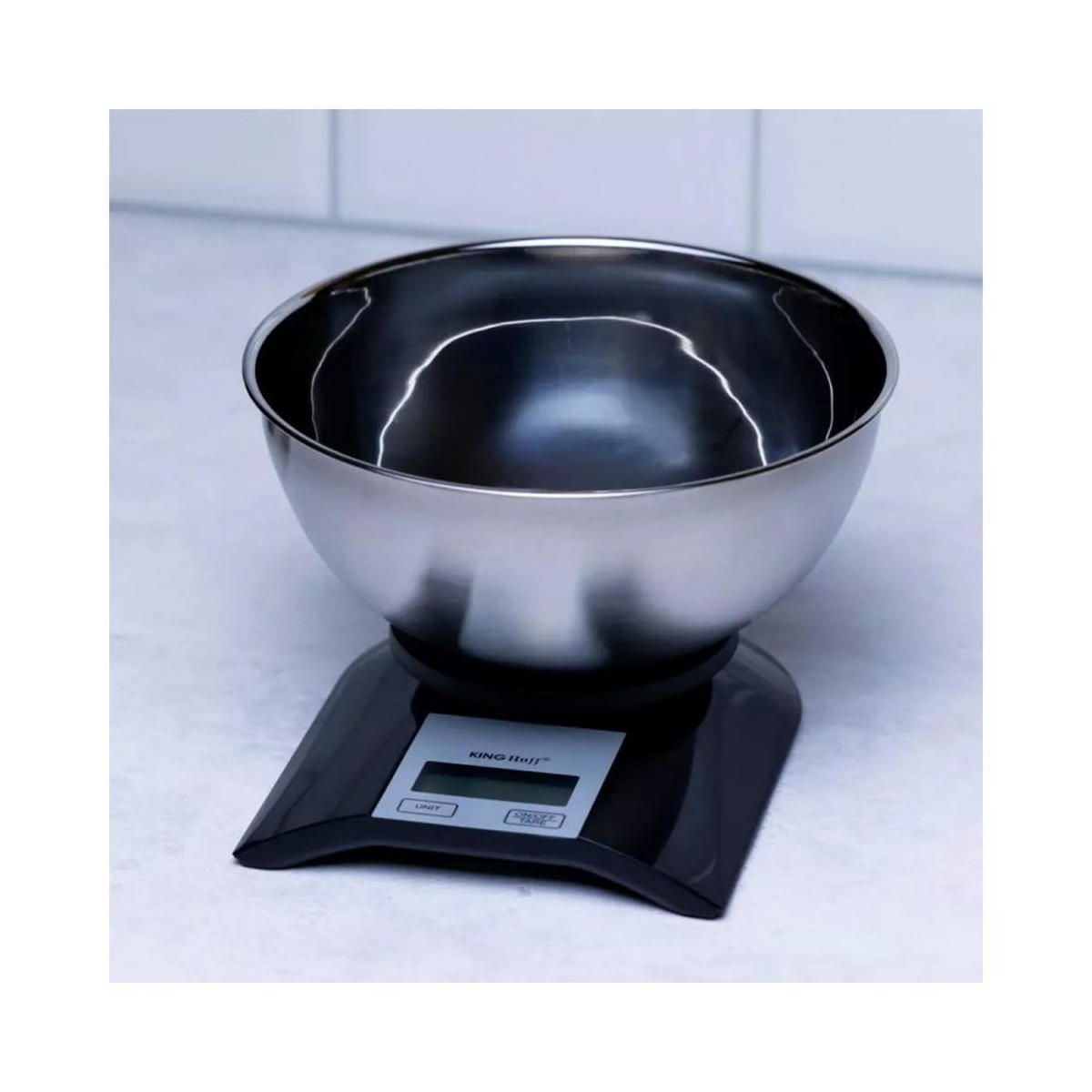 KÜCHENWAAGE Silber 23.5/21.4/12.4 cm KH1828 - Silberfarben, Kunststoff - Kinghoff 
