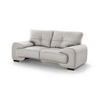 2-SITZER SOFA Omega aus Kunstleder, Hellgrau - Hellgrau/Schwarz, Leder (185/88/98cm) - Beautysofa