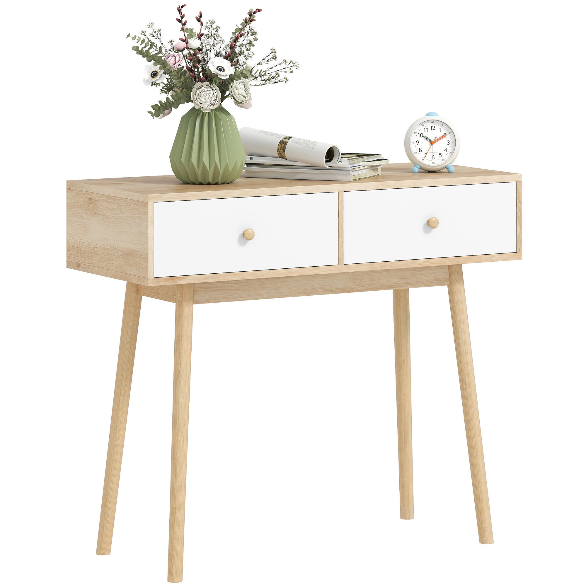 KONSOLENTISCH Eiche Melamin in Holzoptik 1 Stück - Beige, Kunststoff (86/35/75cm) - GiPP