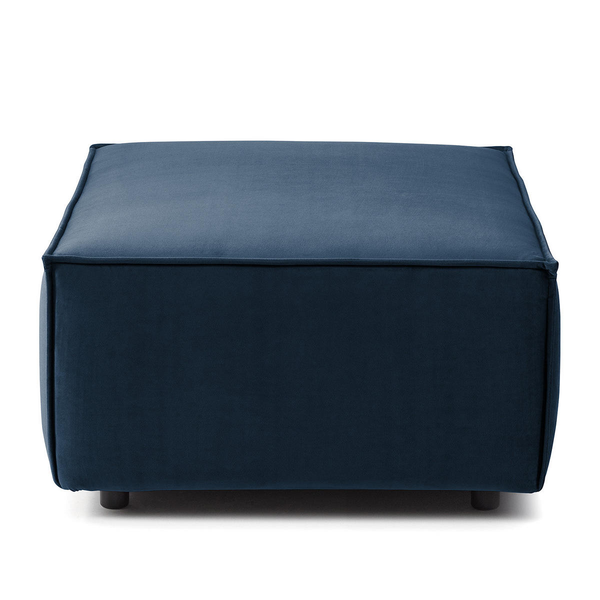 POLSTERHOCKER rechteckig - Schwarz/Dunkelblau, Kunststoff/Textil (97/40/79cm) - home24