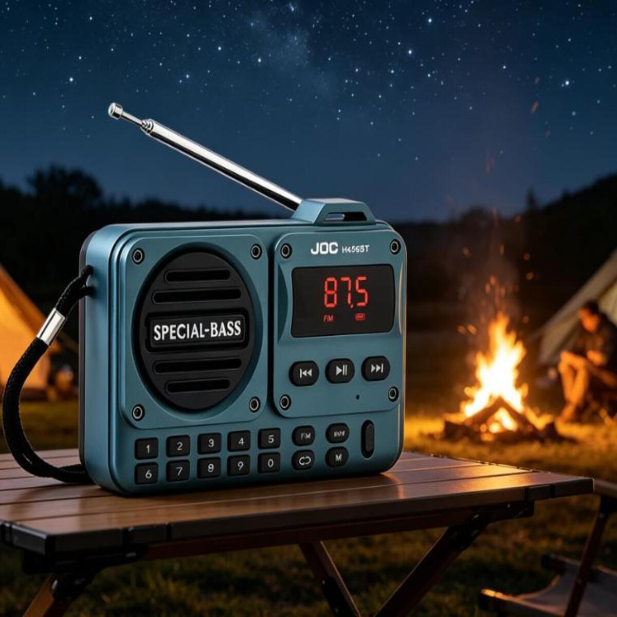 RADIO EMERGENCY 13/4/9 cm - Blau, Kunststoff (13/4/9cm) - Authentics