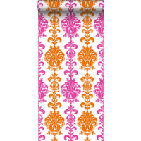 TAPETE Barockmuster 53 cm x 10.05 m - Pink, Papier (53/1000cm) - Sanders & Sanders