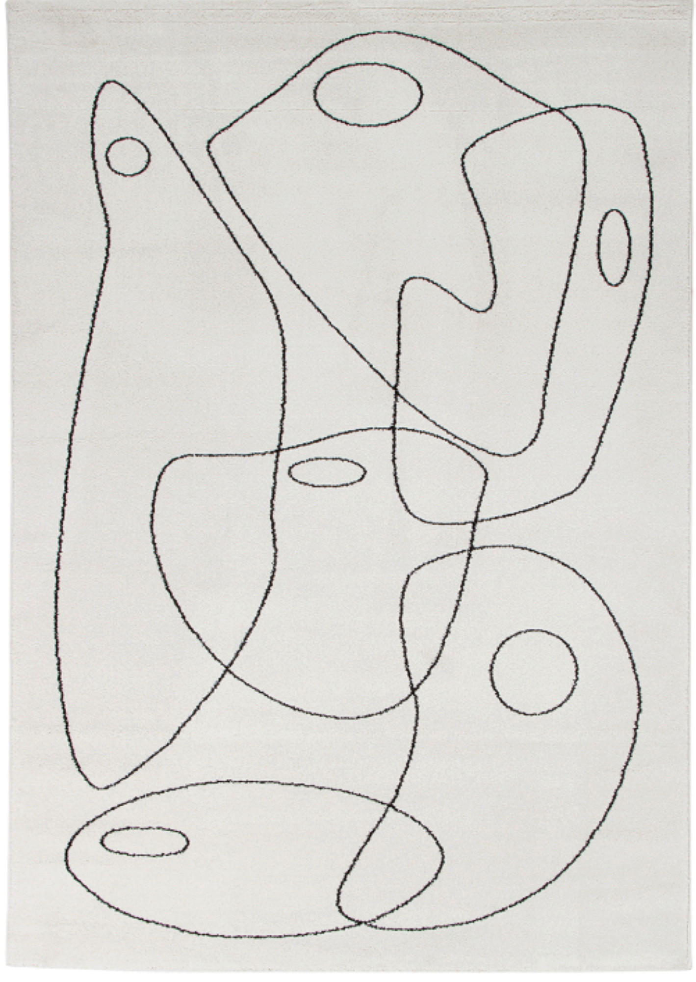 TEPPICH modern Wohn-/Schlafzimmer Flachgewebe PENNY Weiß 160x230 cm - Weiß, Textil (160/230cm) - Novatrend