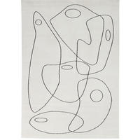 TEPPICH modern Wohn-/Schlafzimmer Flachgewebe PENNY Weiß 160x230 cm - Weiß, Textil (160/230cm) - Novatrend