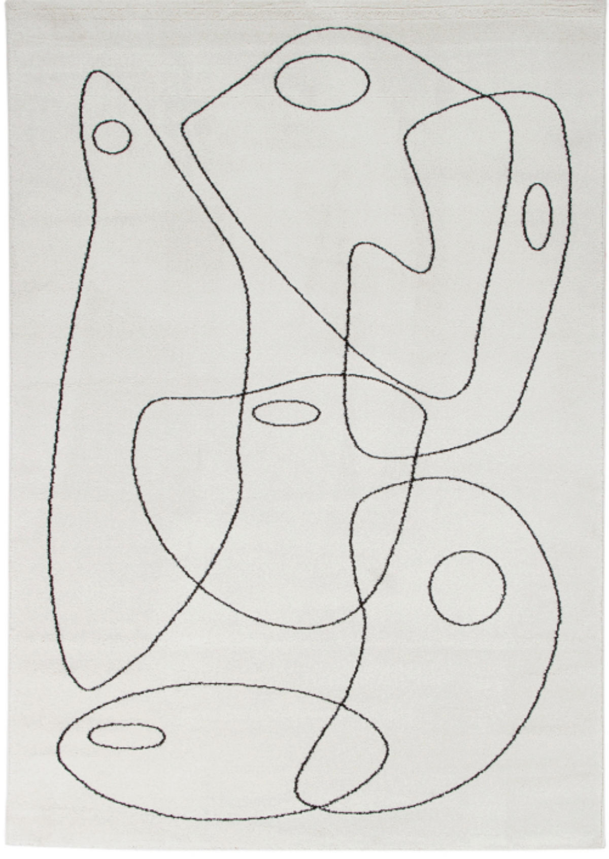 TEPPICH modern Wohn-/Schlafzimmer Flachgewebe PENNY Weiß 160x230 cm - Weiß, Textil (160/230cm) - Novatrend