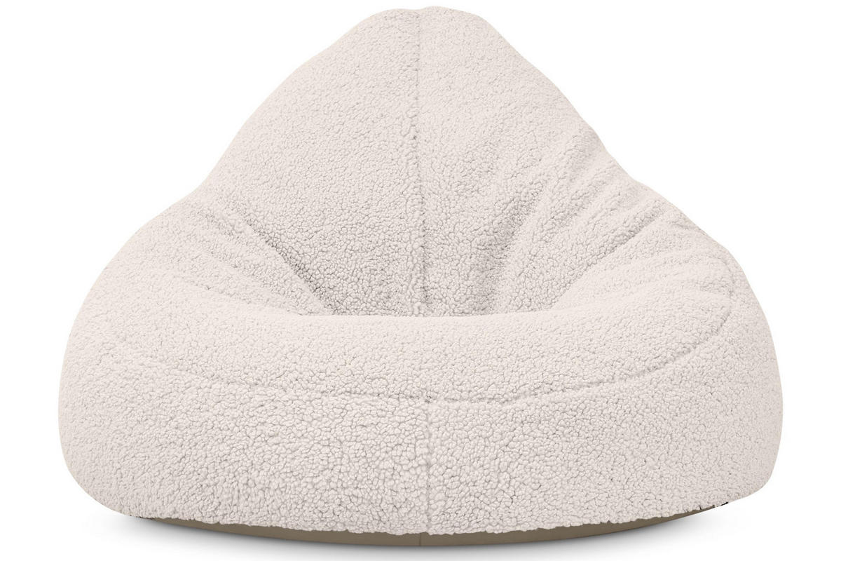 SITZSACK COSMO aus Bouclé, Ecru - Ecru, Textil (85/80/85cm) - KONSIMO®