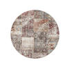VINTAGE-TEPPICH George waschbar ø 120 cm rund - Multicolor/Braun, Kunststoff (120/120cm) - benuta