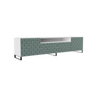 TV-SCHRANK Cali III 200 cm, dreitürig, weiß, grün - Weiß/Olivgrün, Kunststoff (200/53/41cm) - Margaret Hadas24