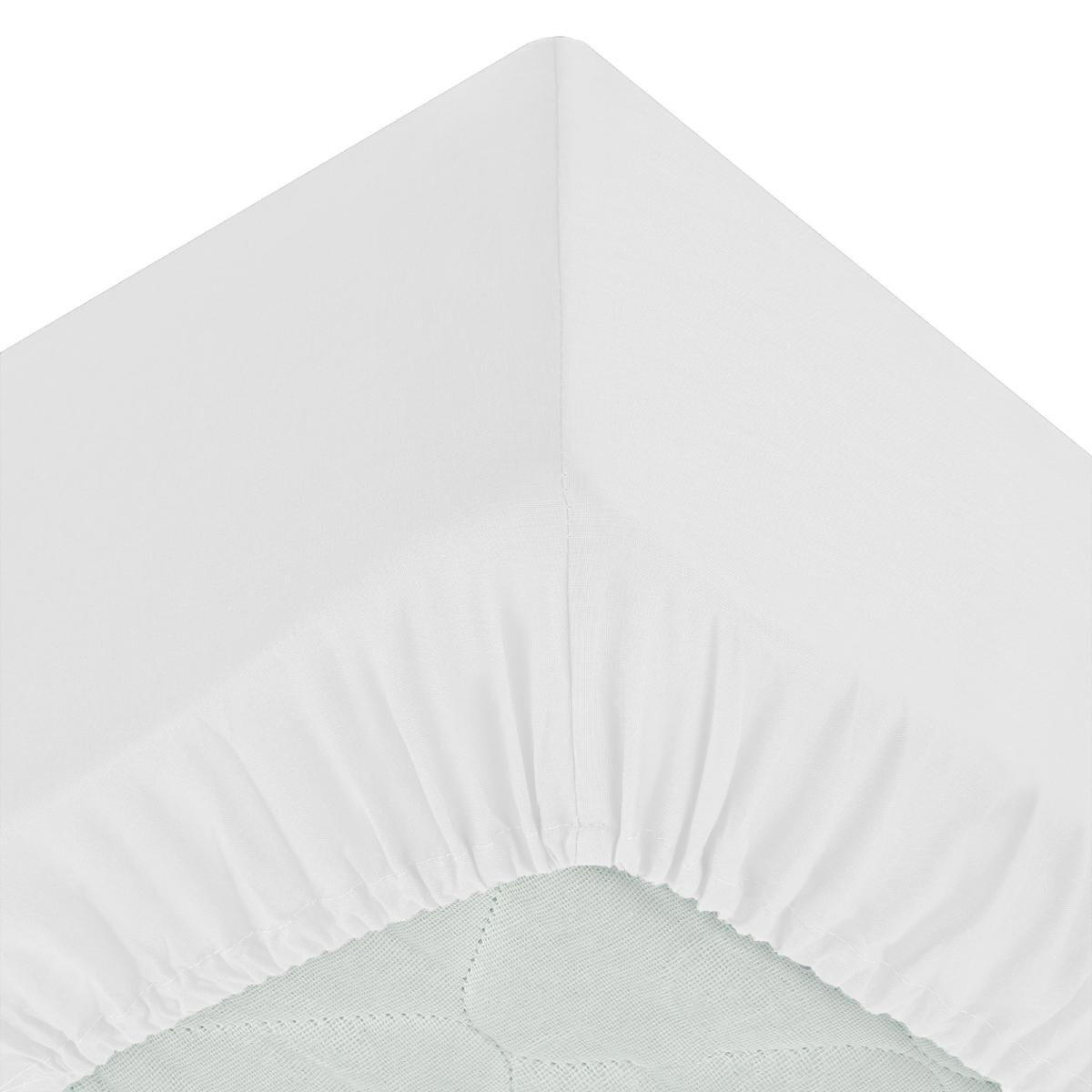 BETTLAKEN mit Gummizug 90/190 cm - Weiß, Naturmaterialen (190/90cm) - Atmosphera Createur d´interieur