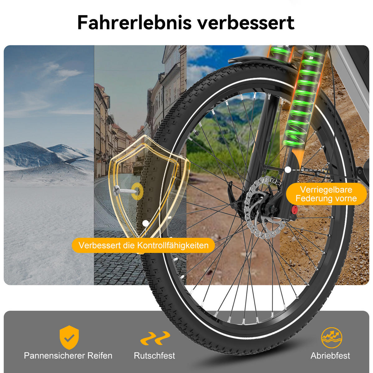 E-BIKE BK27PRO 28 Zoll 48V 16Ah mit NFC - Silberfarben, Metall (87cm) - HITWAY