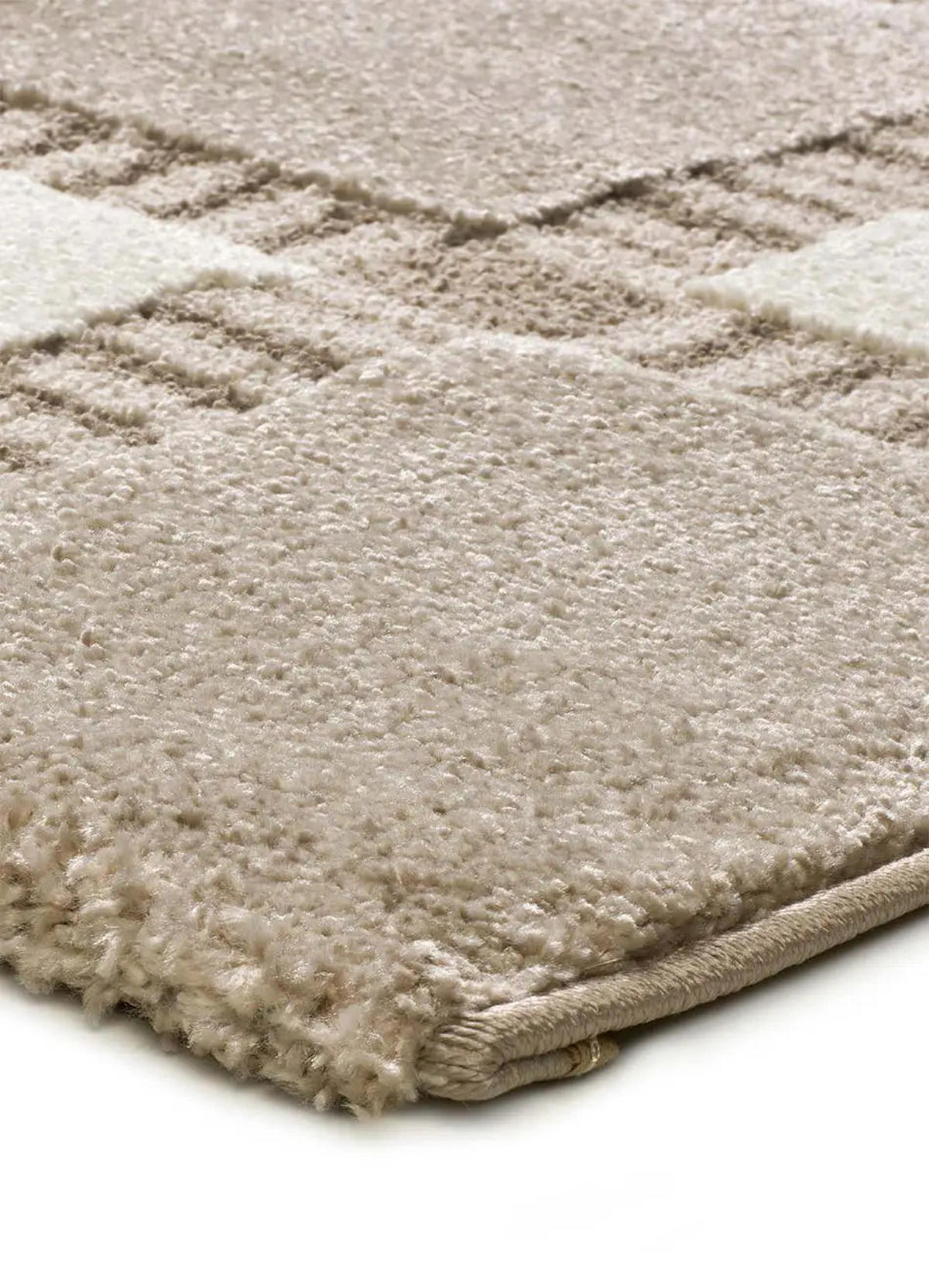 KURZFLORTEPPICH Beige / Weiß Candela 160/230 cm - Beige/Weiß, Naturmaterialien/Textil (160/230cm) - Atticgo