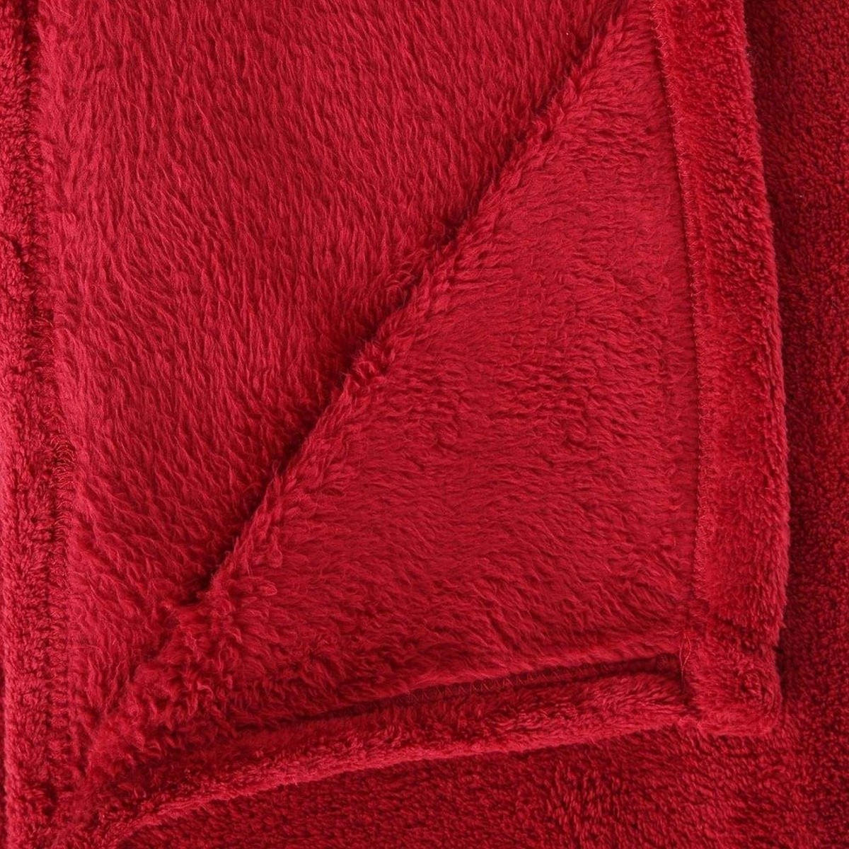 FLEECEDECKE 125/150 cm - Rot, Textil (125/150cm)