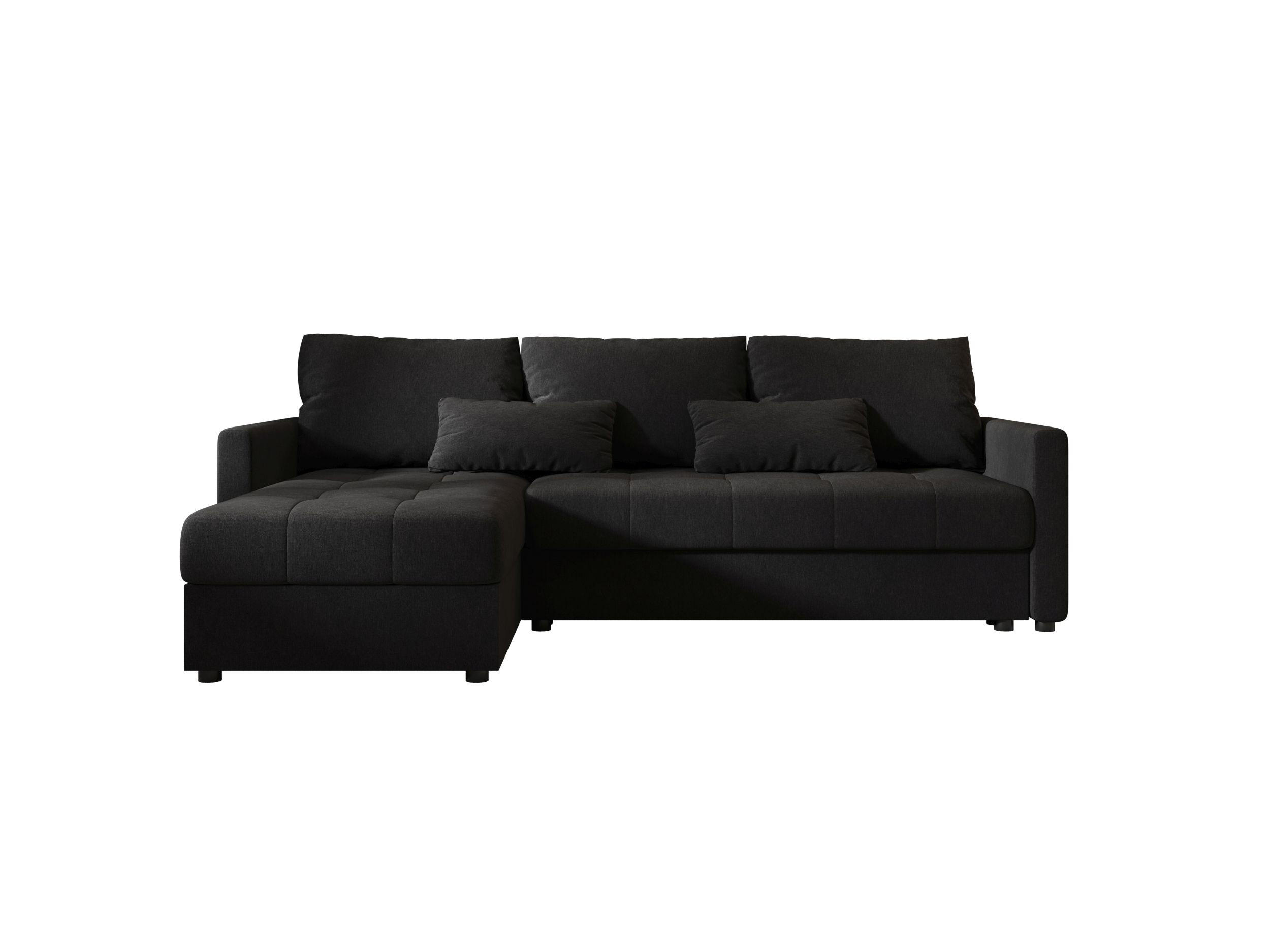 ECKSOFA MOS L BIS Cosmic 100 Links mit Schlaffunktion - Schwarz, Textil (220/143cm) - Bedante