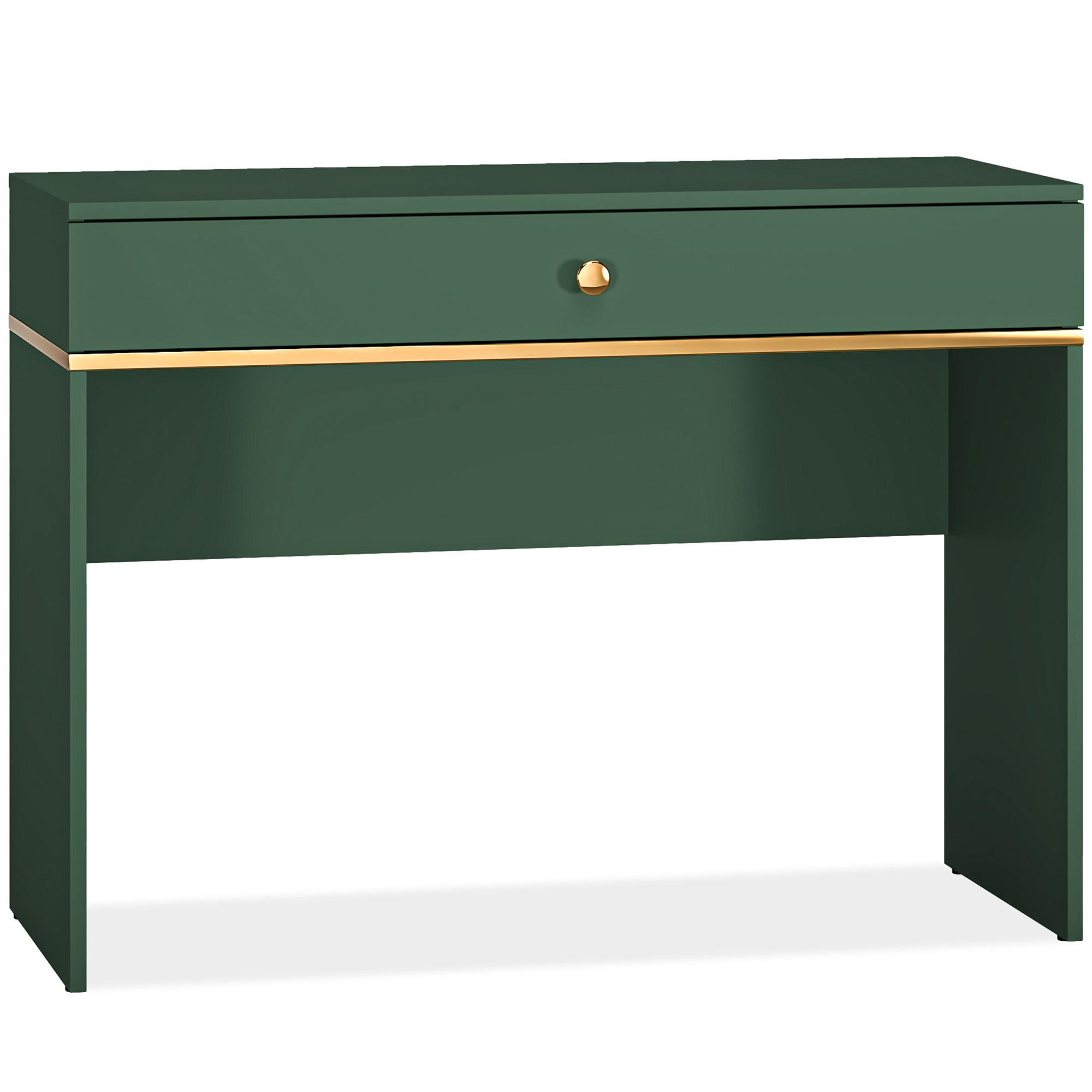 SCHREIBTISCH ARICIA mit Soft-Close-Funktion für Schubladen, Grün - Grün, Holz (40/100/79cm) - KONSIMO®