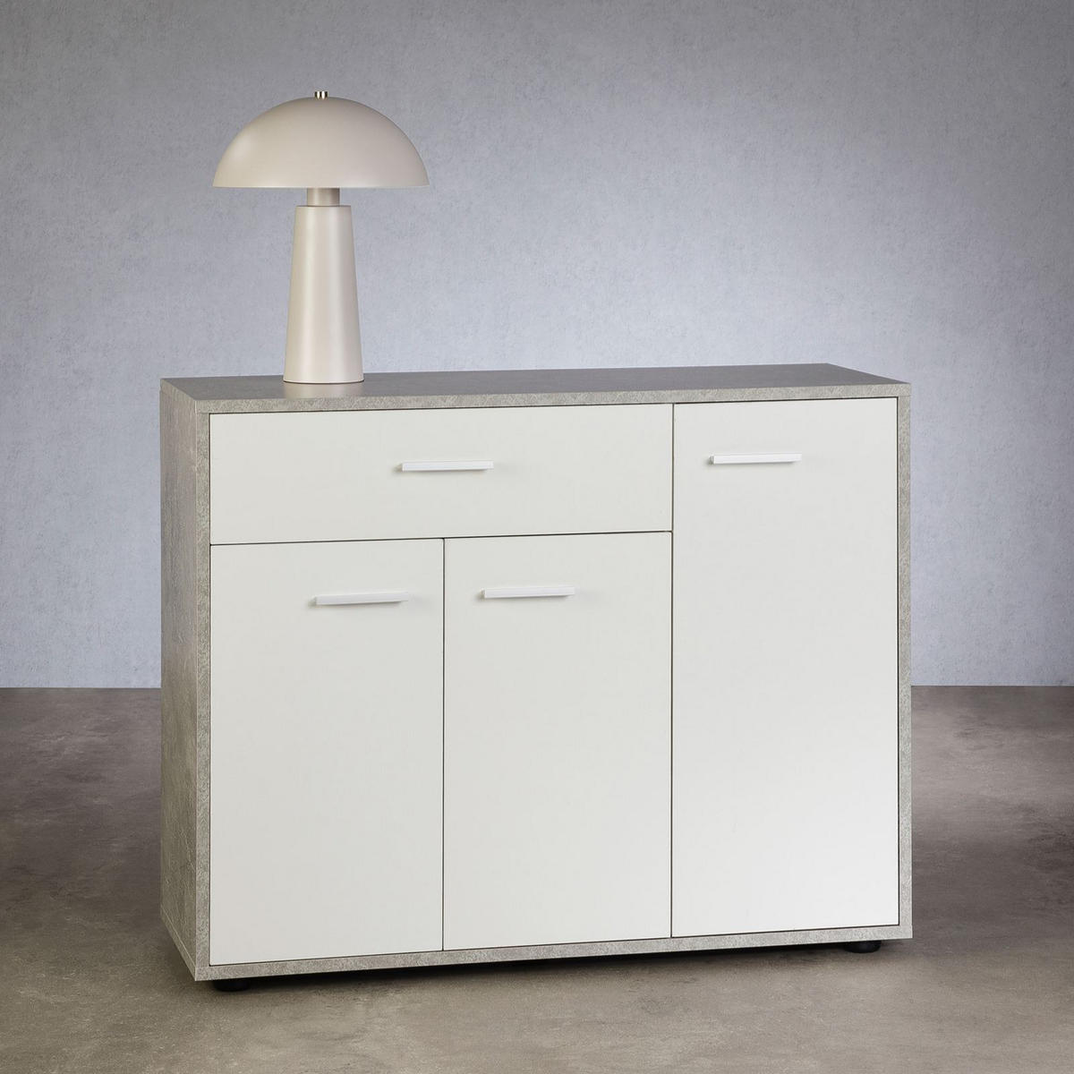 SCHUHSCHRANK DEUSTO - Weiß/Grau, Holzwerkstoff (88/70/35cm) - CARO-Möbel