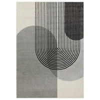 TEPPICH modern Flachgewebe DISCO Grau 120x170 cm - Grau, Textil (120/170cm) - Novatrend