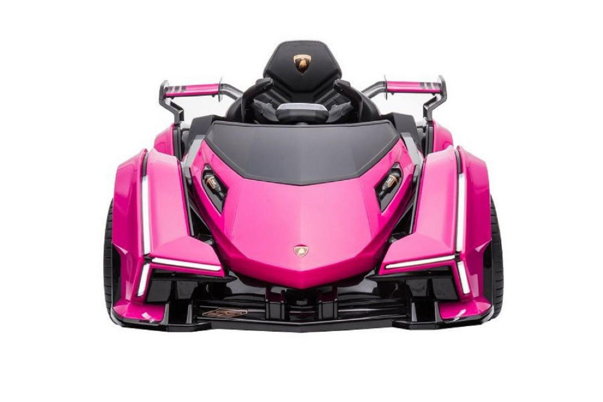 KINDER ELEKTROAUTO Lamborghini V12 Vision Gran Turismo pink Fernbedienung, MP3-Anschluss, Musikfunktion, Batterieanzeige - Rosa, Kunststoff (117/66/50cm) - Es-Toys