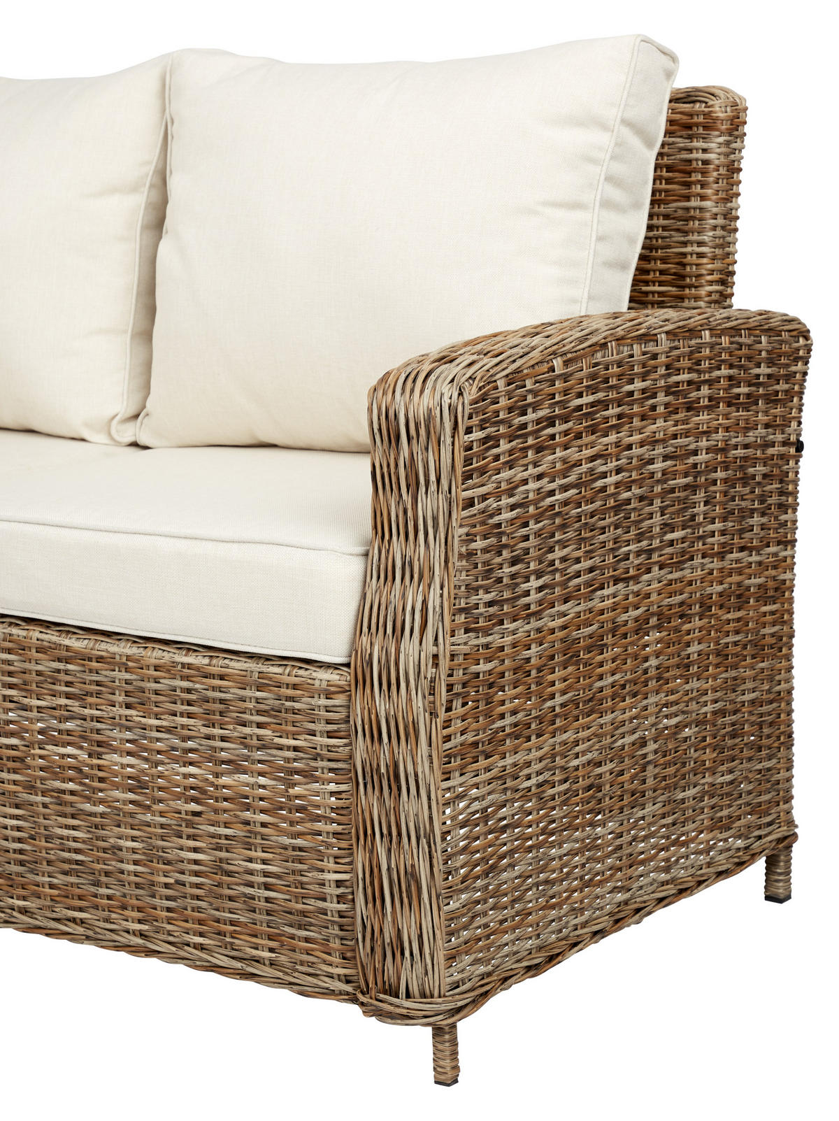 GARTENSOFA, Gram, Natur, Rattan, 203 x 85 x 74 cm - Naturfarben, Naturmaterialien (203/74/85cm) - ebuy24