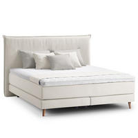 BOXSPRINGBETT - Klassisch - Platinfarben, Holz (180/200cm) - home24