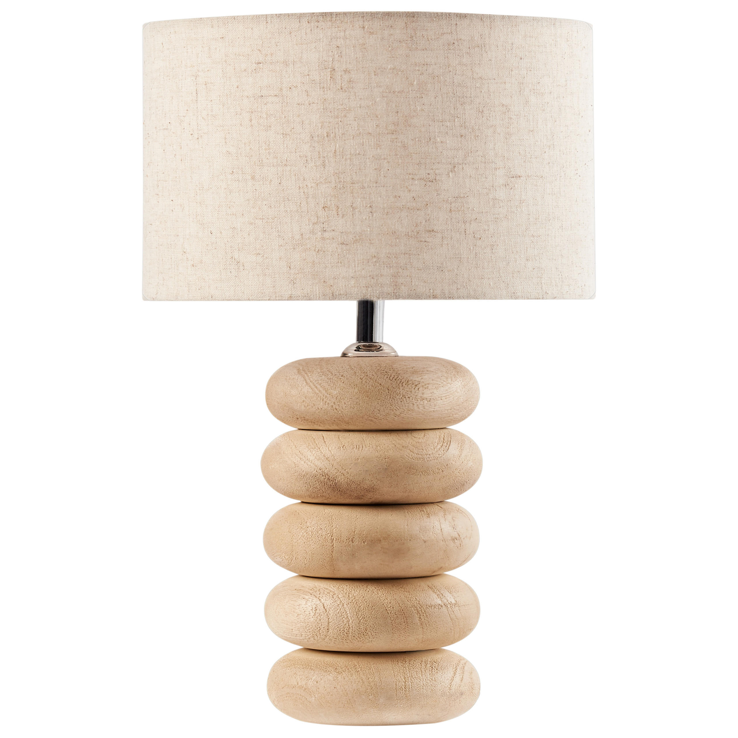 Beliani Tischlampe Hellbraun, Braun, Beige 25x41x25 cm