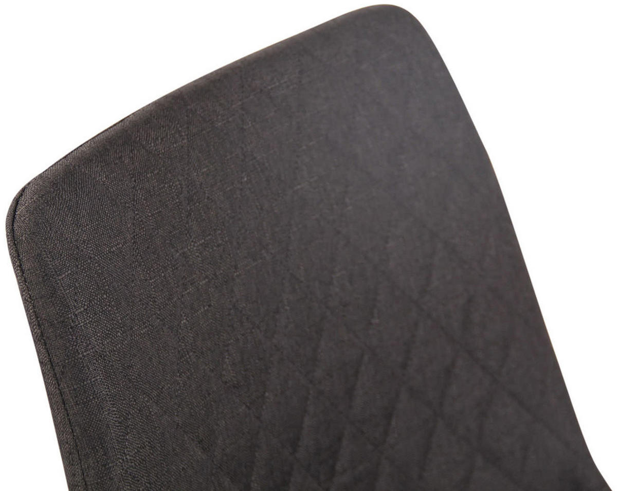 STUHL Stoff dunkelgrau - Dunkelgrau/Schwarz, Textil/Metall (45/83/57cm) - CLP