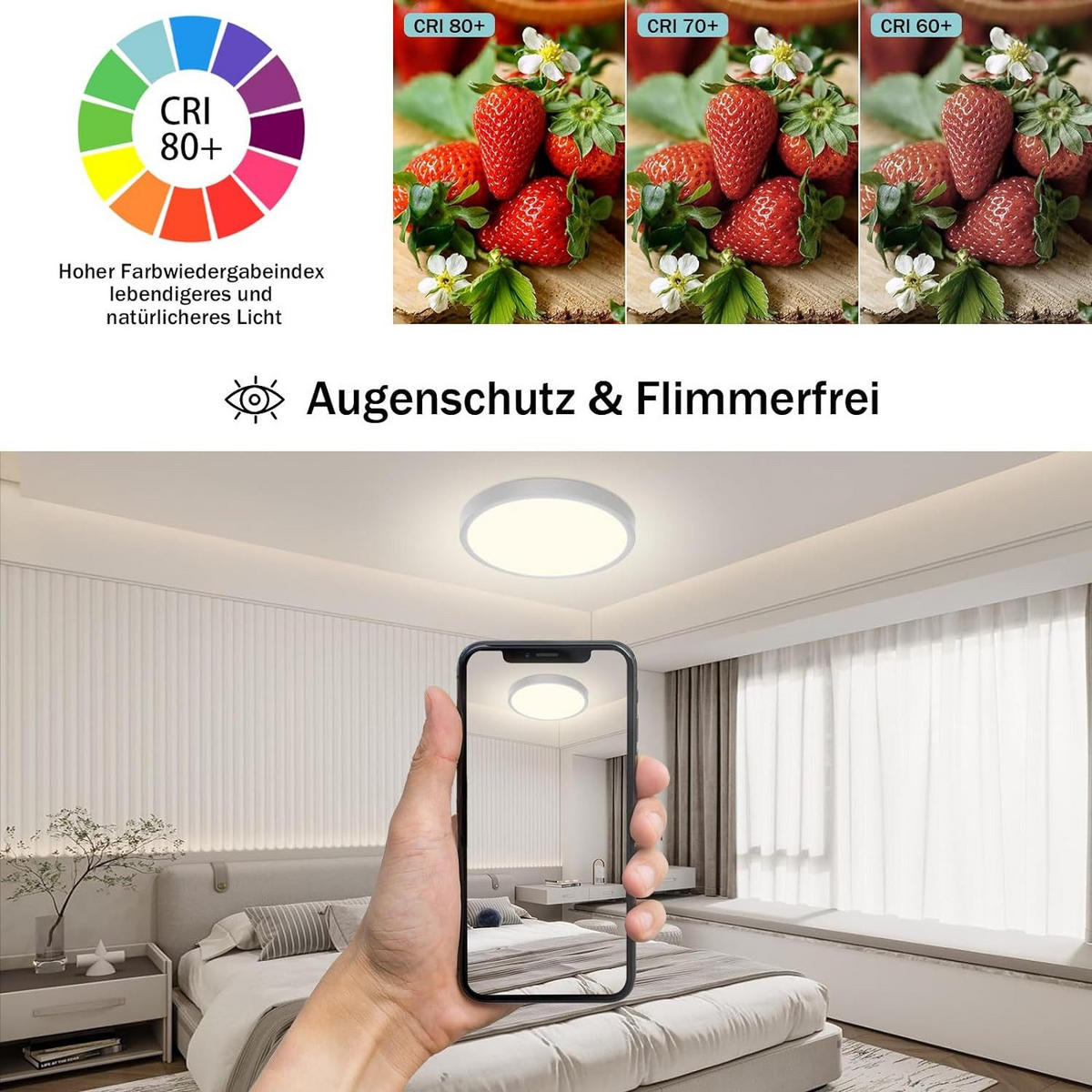 LED-DECKENLEUCHTE Hardy 23 cm - Weiß, Kunststoff (23/23/2.1cm) - Nettlife