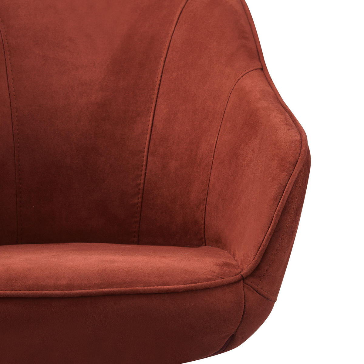 ARMLEHNSTUHL KATJA Merlot - Rot, Textil/Metall (57/82/62cm) - B&D Home