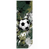 KINDERTAPETE - Fußball - Farbe - Spritzer - Grün - 100x280 cm - Dunkelgrün, Papier (100/280cm) - OnlyWow