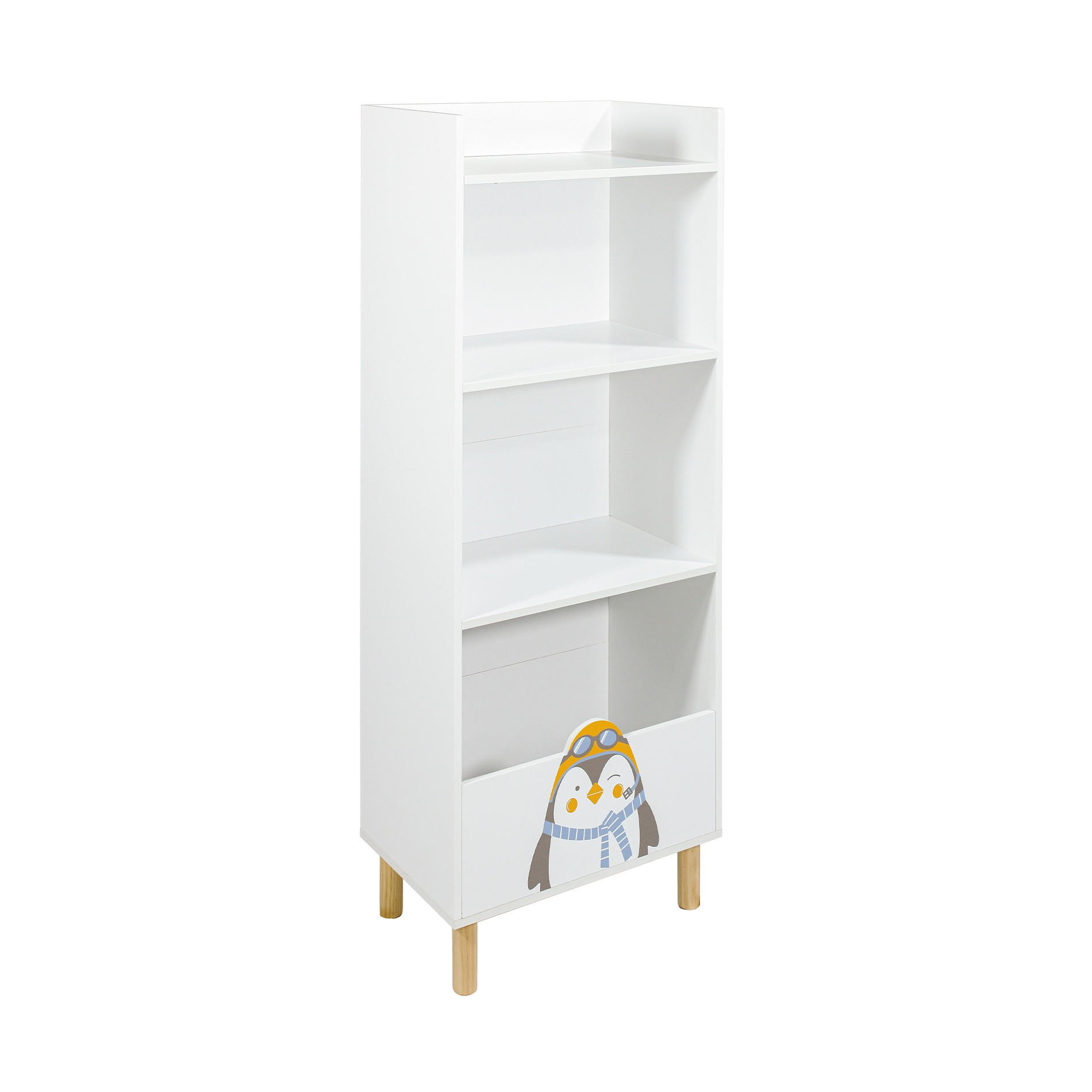 KINDERBÜCHERREGAL Weiß 47/30/118 - Weiß, Holz (47/118/30cm) - Mobili Rebecca