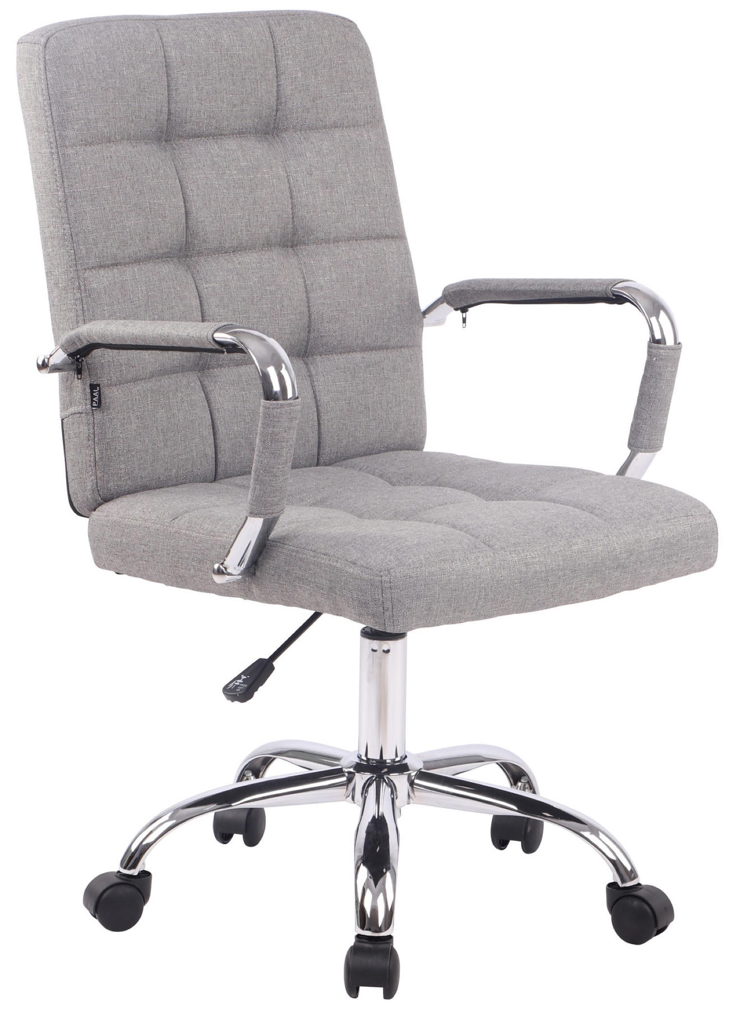 BÜROSTUHL Deal V1, Stoff Grau - Grau, Textil/Metall (56/104/62cm) - TPFLiving