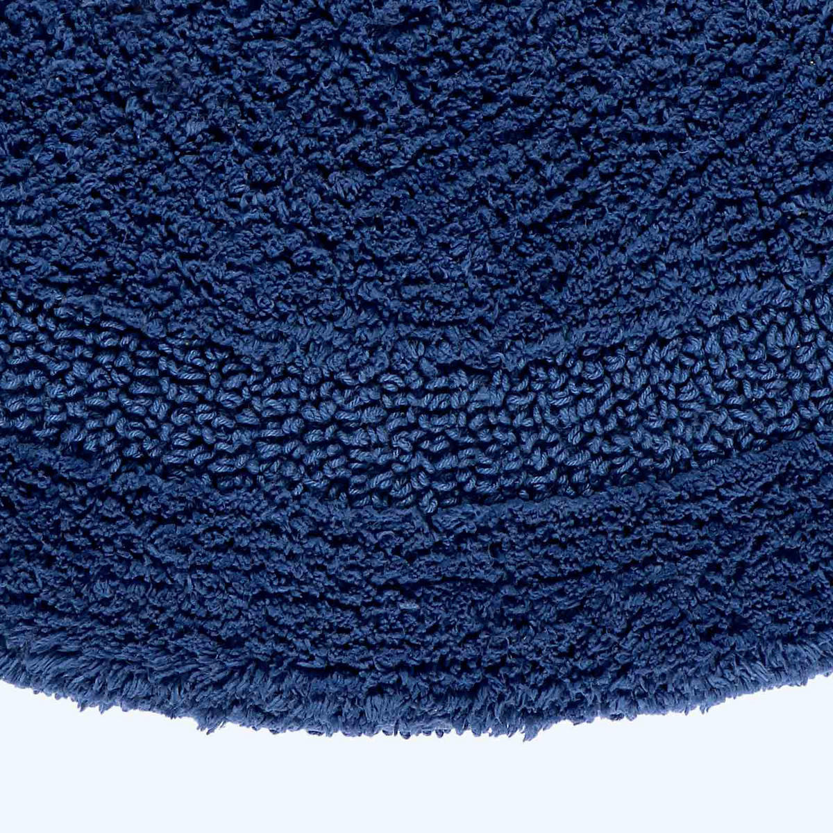 BADEMATTE 80 cm rund, 100% Baumwolle, wendbar - Dunkelblau, Textil (80/80cm) - Homescapes