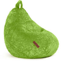 SITZSACK "Plüsch" 60x45x45cm - 120L - Grün, Textil (45/60/45cm) - Green Bean