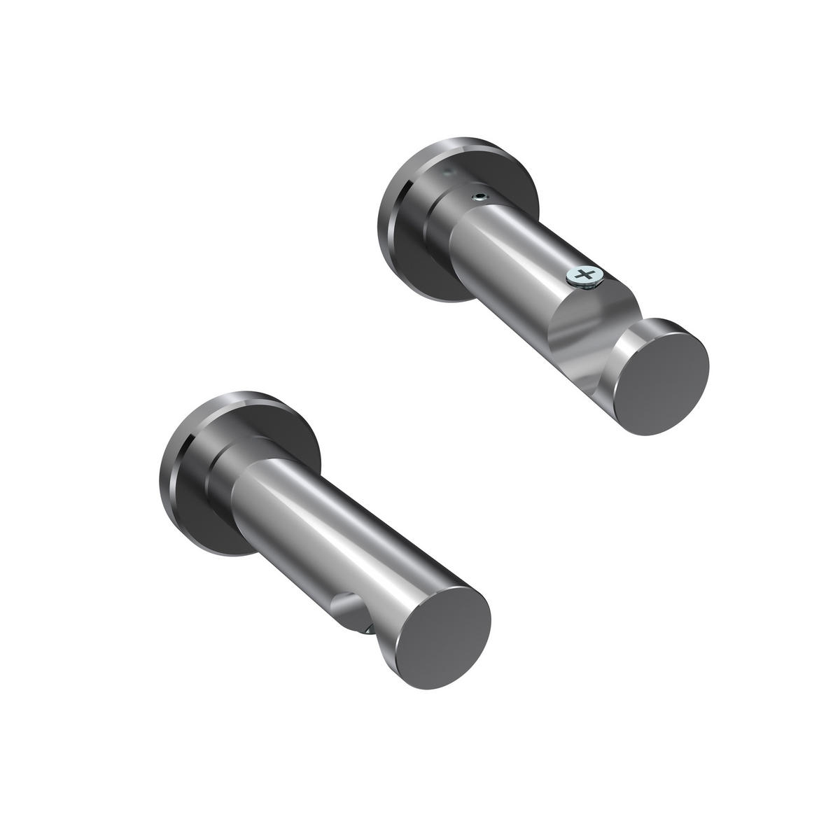 GARDINENSTANGE Platon Santo 140 cm, 1-läufig (ohne Ringe), 20 mm Ø Chrom - Chromfarben, Metall (140cm) - INTERDECO