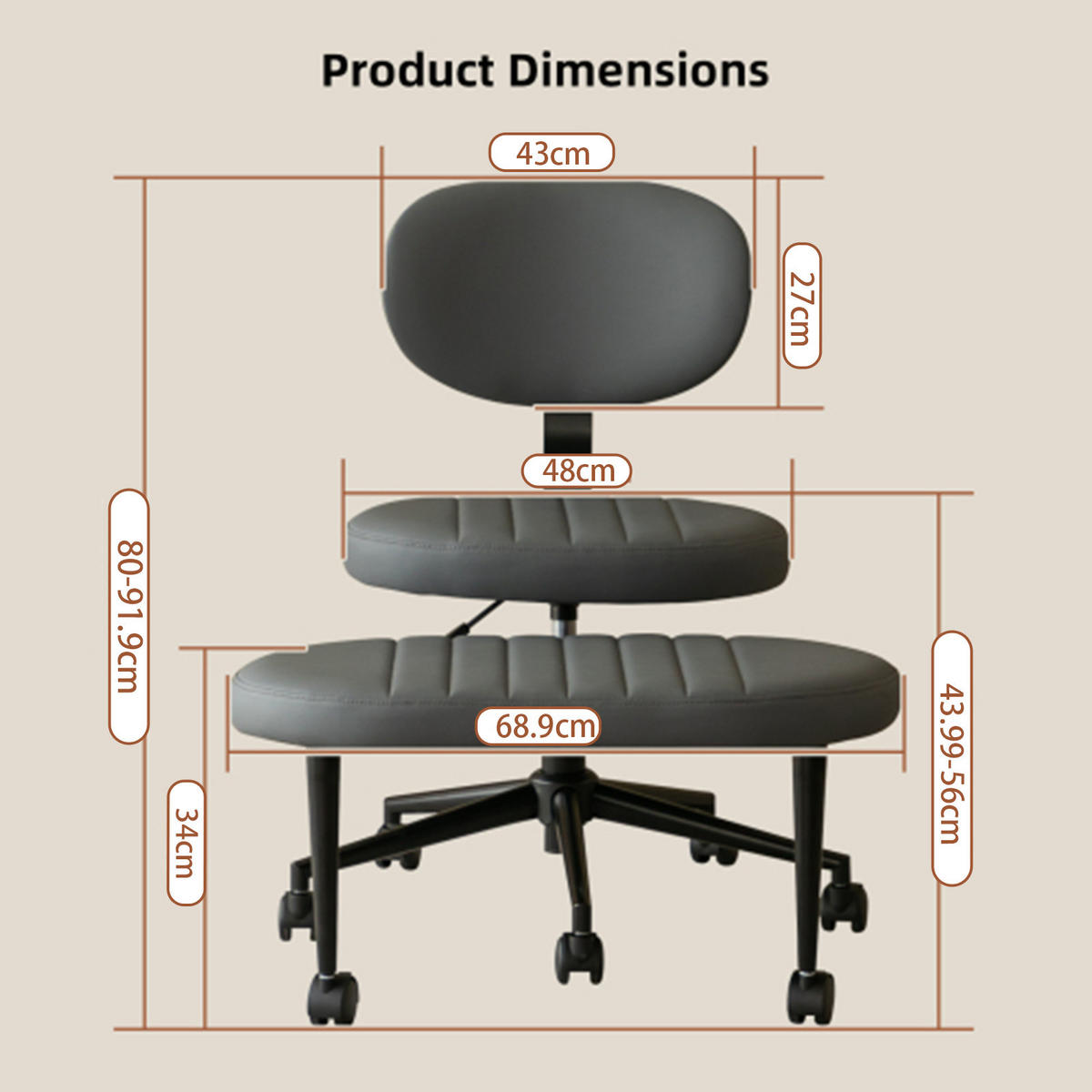 DREHSTUHL DE-41030 mit integrierter Fußstütze 360° drehbar Grau - Grau, Metall (69/92/40cm) - ComfortXL