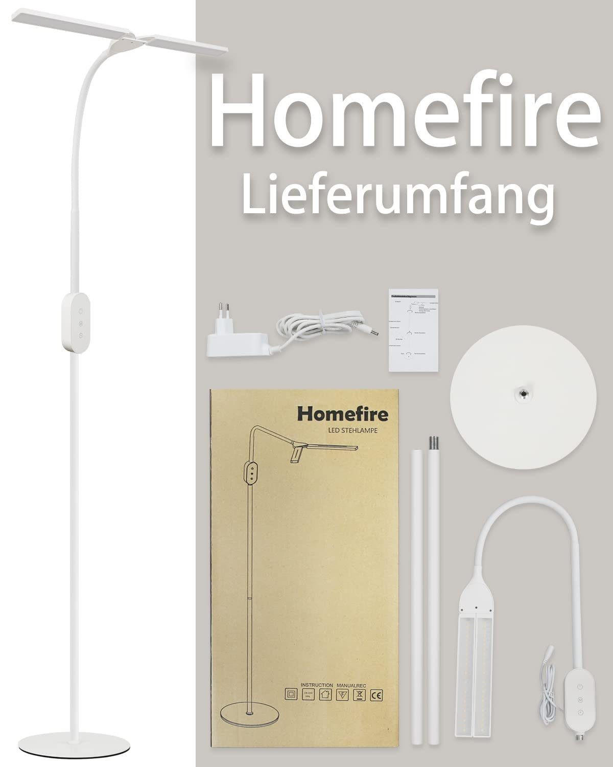 STEHLEUCHTE Duisburg 44/22/158 cm - Weiß, Metall (40/25/145cm) - Nettlife