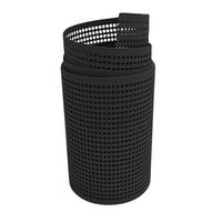 SICHTSCHUTZSTREIFEN Rille Gelocht 30 Prozent PP Streifen Anthrazit 2,55m - Anthrazit, Kunststoff (255/19cm) - ZAUN|ZU