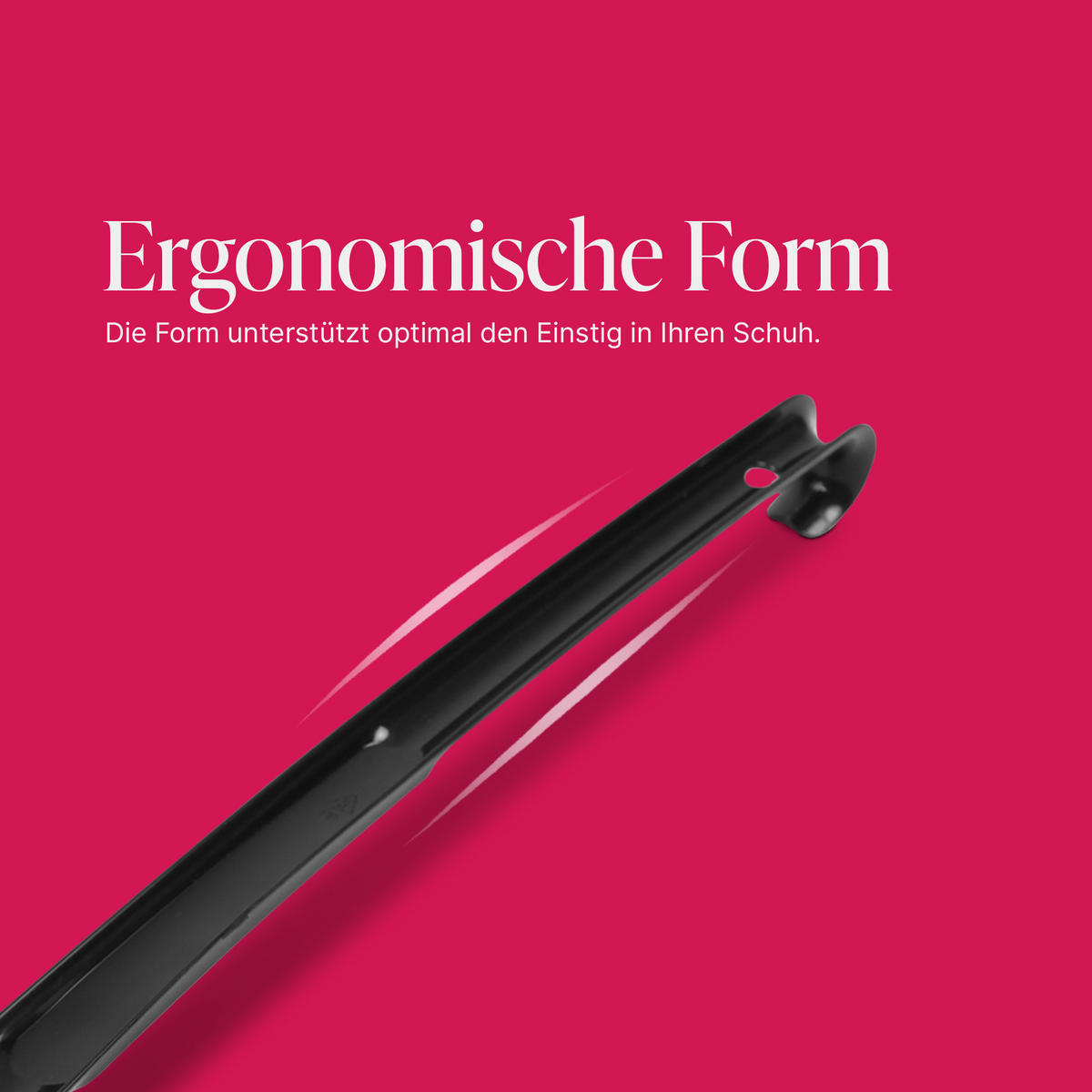 SCHUHLÖFFEL Kunststoff Schwarz 64 cm - Schwarz, Kunststoff (4/1/64cm) - ProHome