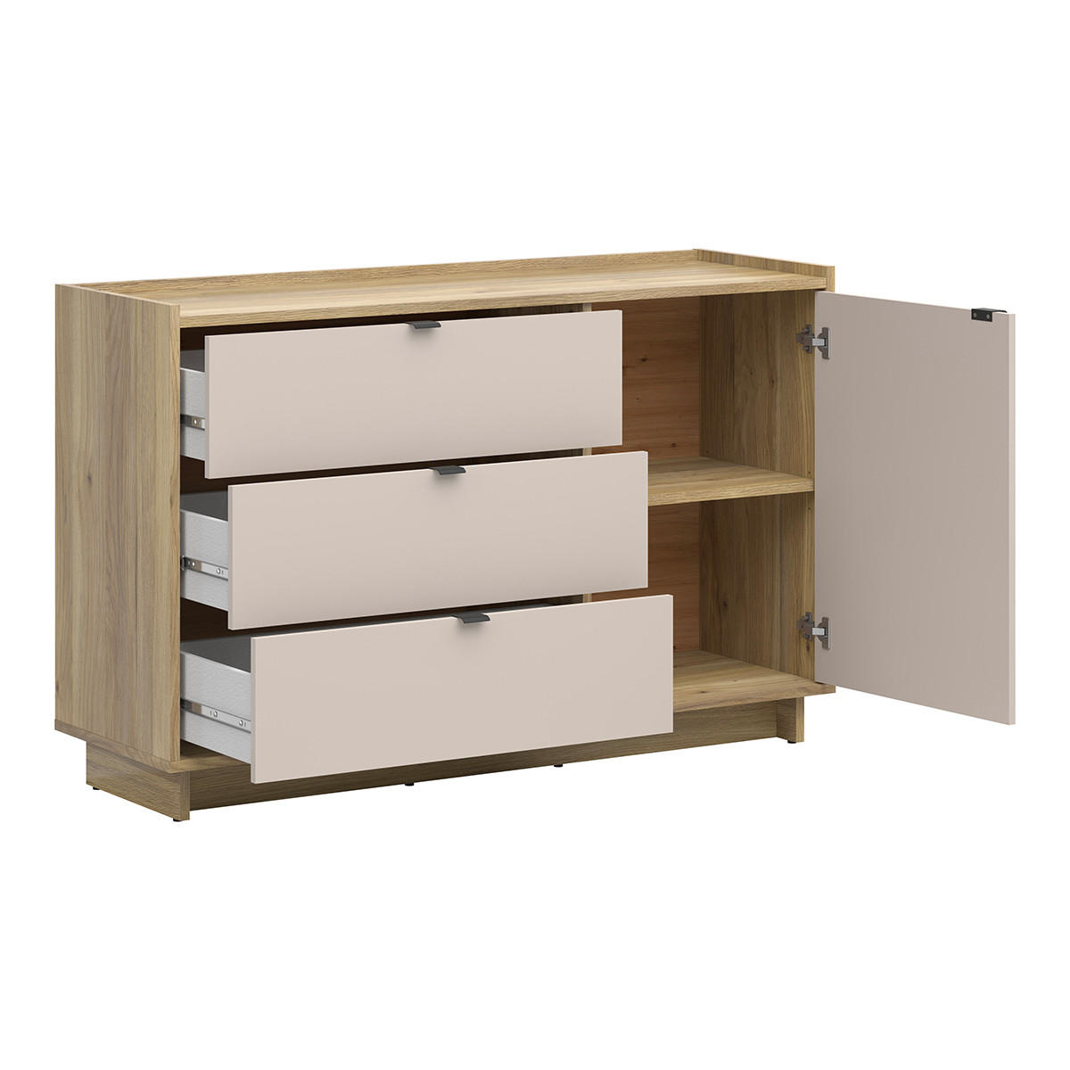 KOMODA Donna Kašmír - béžová, kompozitní dřevo (134/86/42cm) - Petits-meubles