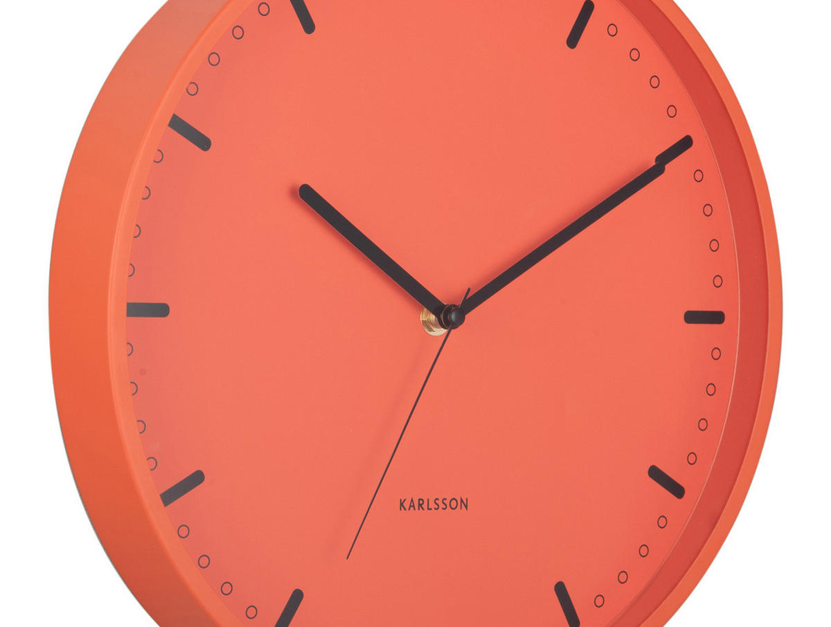 WANDUHR Cool Retro Orange 4/30/30 cm - Orange, Metall (30/30/4cm) - Karlsson